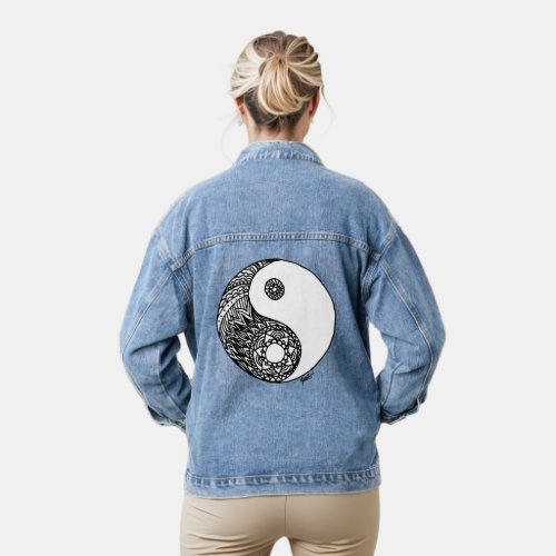 Yin Yang Zen Art Denim Jacket