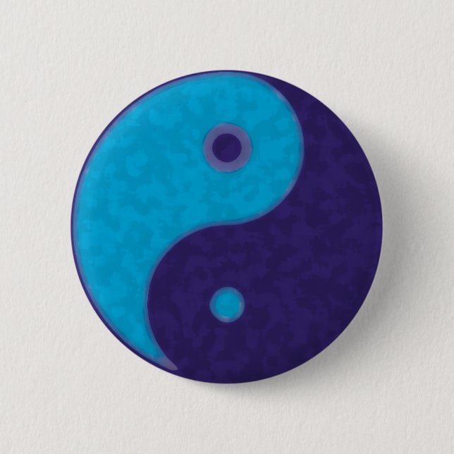 yin yang zen meditation tao button (Front)