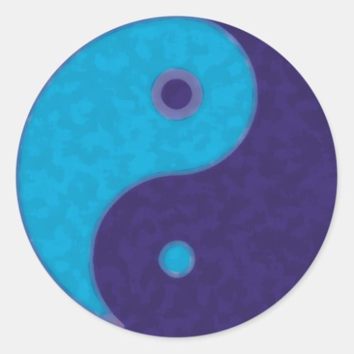yin yang zen meditation tao classic round sticker