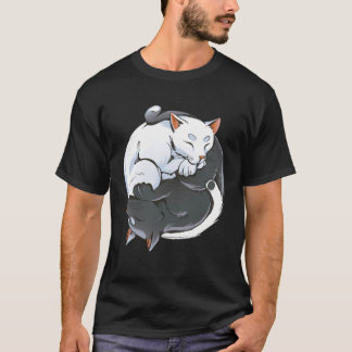 Ying and Yang Cats Spirituality Meditation Yoga T-Shirt