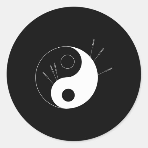 Ying Yang Acupuncture Therapist Classic Round Sticker