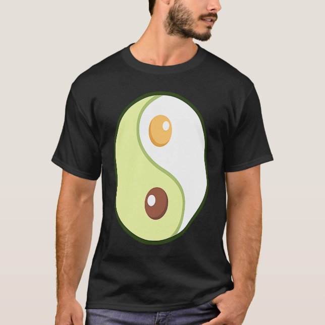 Ying Yang Avocado Ketogenic Overweight Diet Keto F T-Shirt (Front)