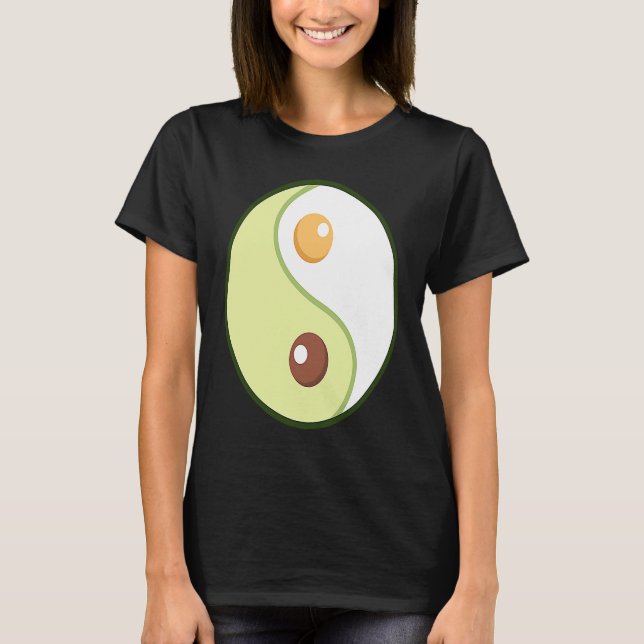 Ying Yang Avocado Ketogenic Overweight Diet Keto F T-Shirt (Front)
