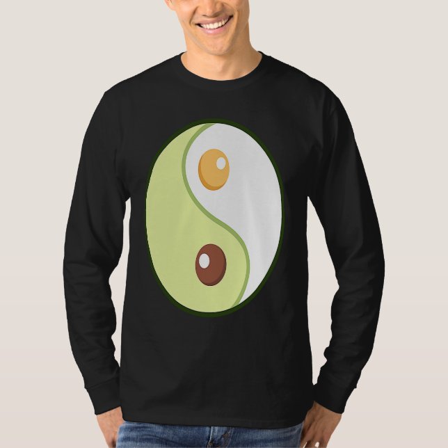 Ying Yang Avocado Ketogenic Overweight Diet Keto F T-Shirt (Front)