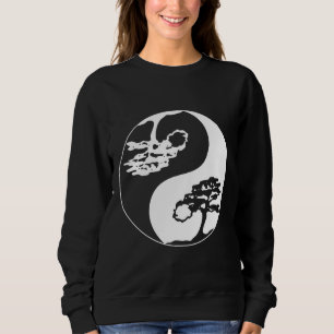 Ying Yang Bonsai Tree Philosophy  - Light & Dark Sweatshirt