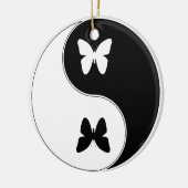 Ying Yang Butterfly Ceramic Ornament | Zazzle