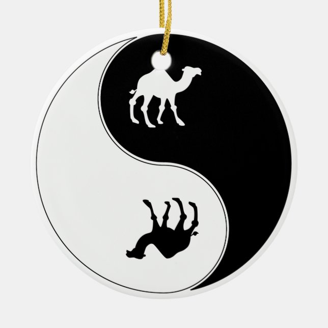Ying Yang Camel Ceramic Ornament (Front)
