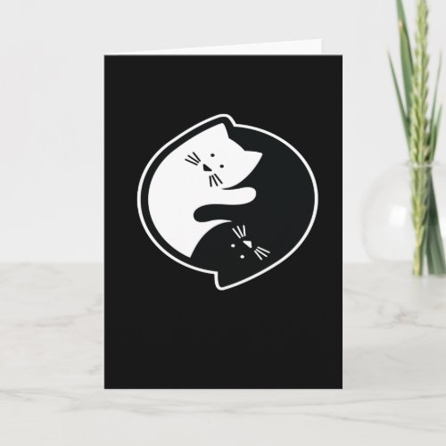 Ying Yang Cat Meditation Card