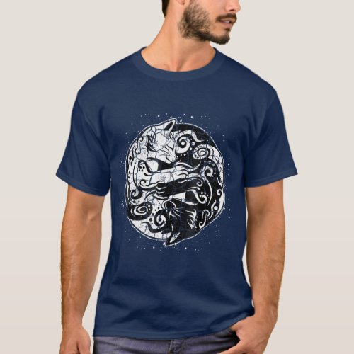 Ying Yang Cat  Yin Yang Cat standard T_Shirt