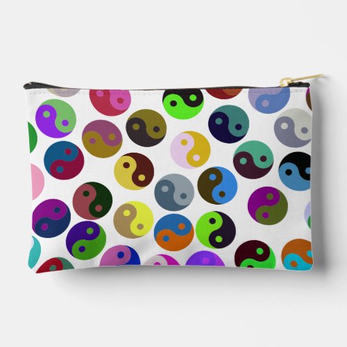 Ying Yang Circles Colorful Pattern Accessory Pouch