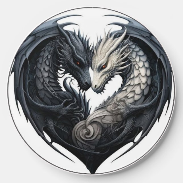 Ying Yang Dragon Wireless Charger (Front)