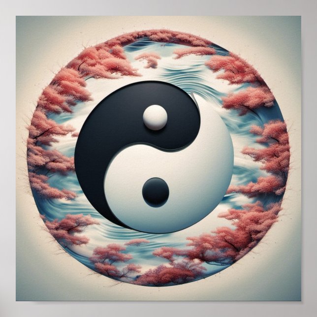 Ying Yang looking eyes Poster (Front)