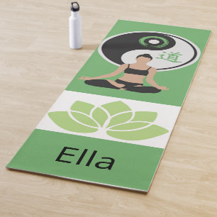 Ying Yang Lotus Image Personalized Yoga Mat