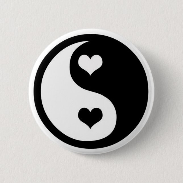Ying Yang Love Pinback Button (Front)