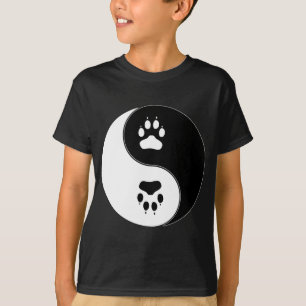 Ying Yang Paw Print T-Shirt