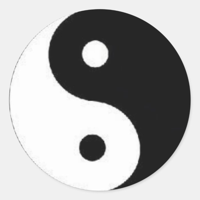 Ying Yang Peace Sign Sticker