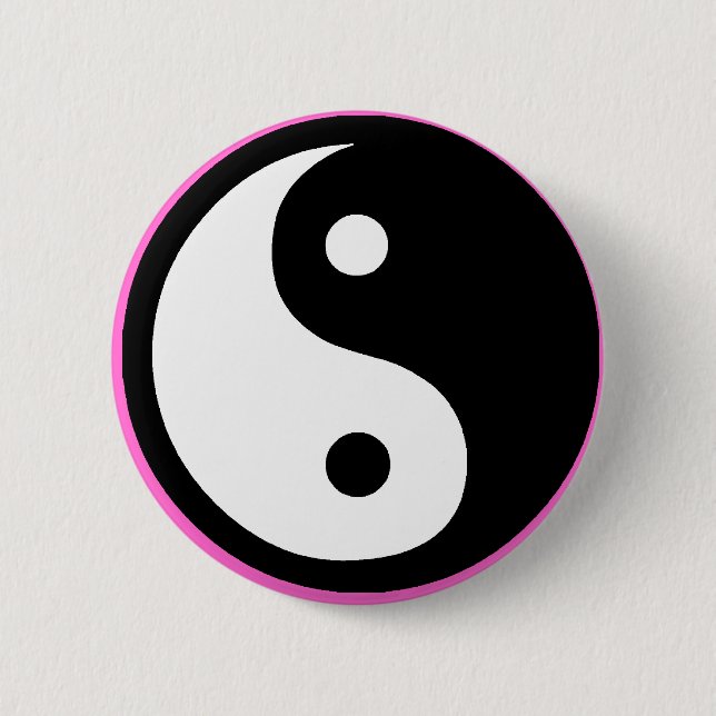 ying yang pinback button (Front)