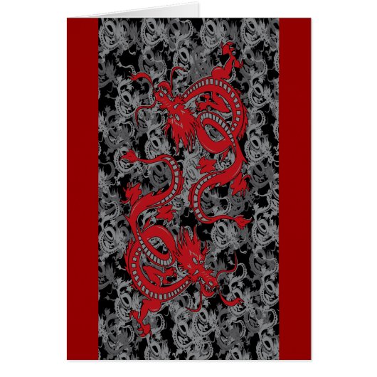 Ying Yang Red Dragons Cards (Front)
