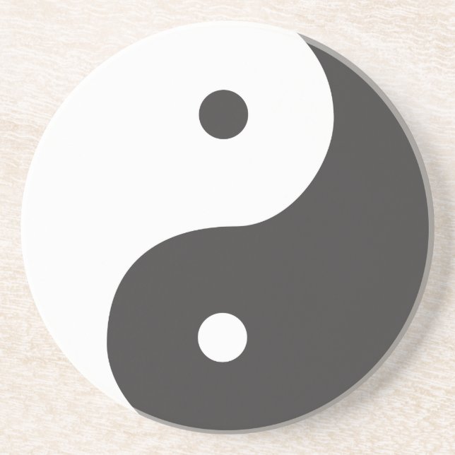 Ying Yang Sandstone Coaster (Front)