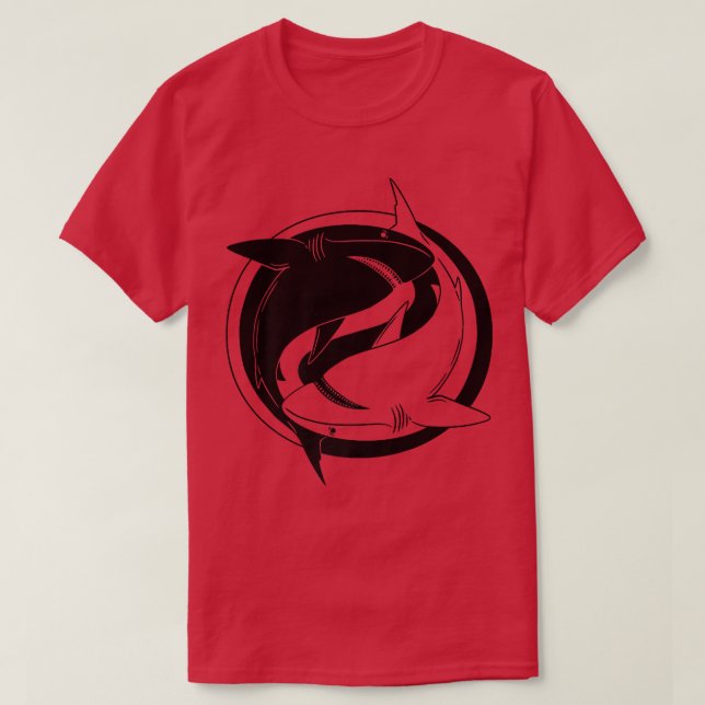 Ying Yang Shark T-Shirt (Design Front)
