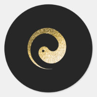 Ying Yang Symbol Balance Gold Black Pace Spiritual