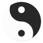 Ying Yang Symbol Classic Round Sticker