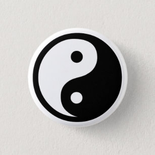 Ying Yang Symbol Pin Buttons
