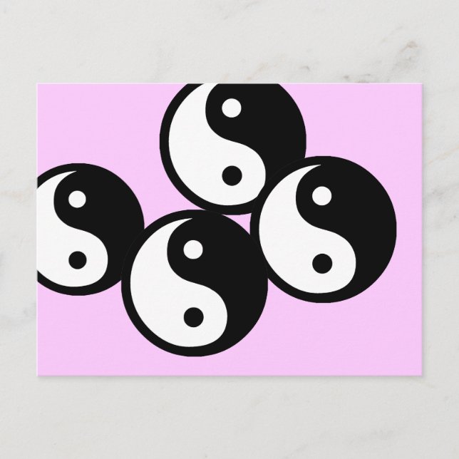 Ying yang symbol postcard (Front)