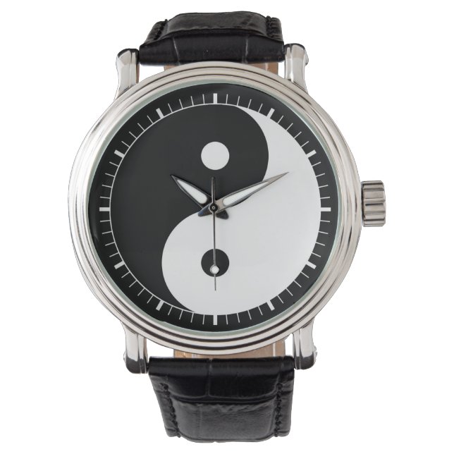 ying yang symbol watch (Front)