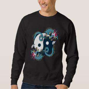 Ying Yang  Tai Chi Dragon Design for Meditation  T Sweatshirt