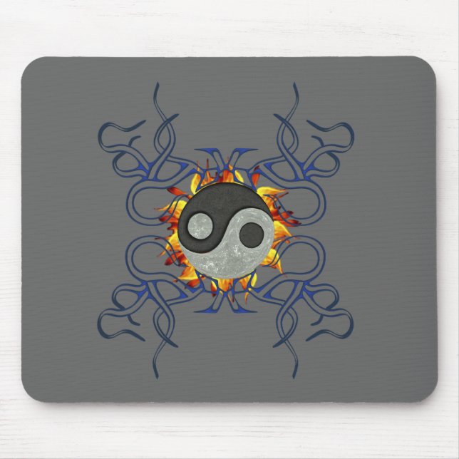 Ying Yang Tribal Mouse Pad (Front)