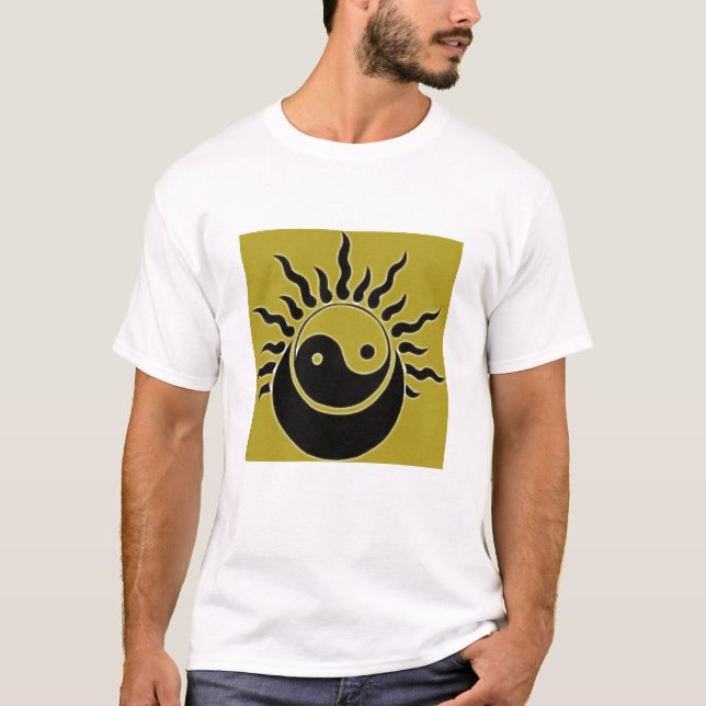 ying yans golden with moon and sun T-Shirt (Front)