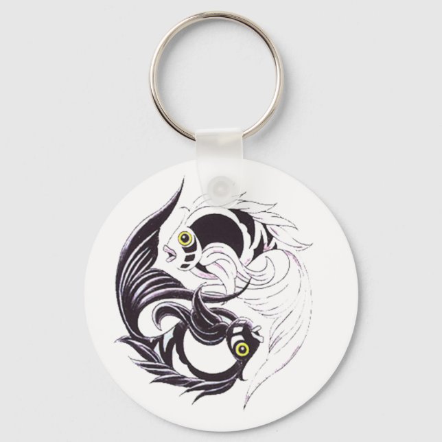 YingYang Koi Keychain (Front)