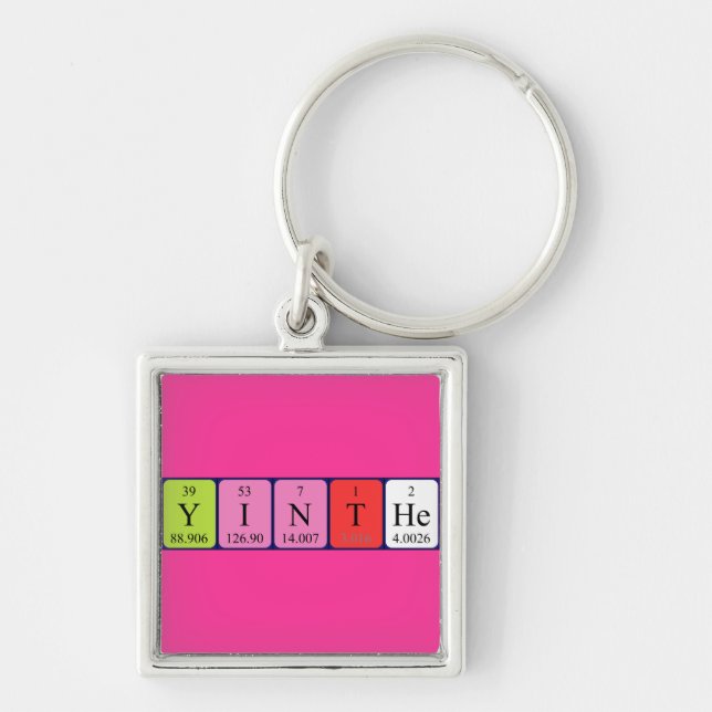 Yinthe periodic table name keyring (Front)