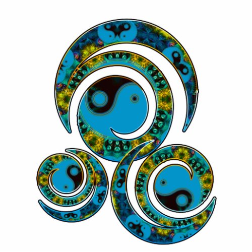 YinYang Fractal Swirl Sculpture