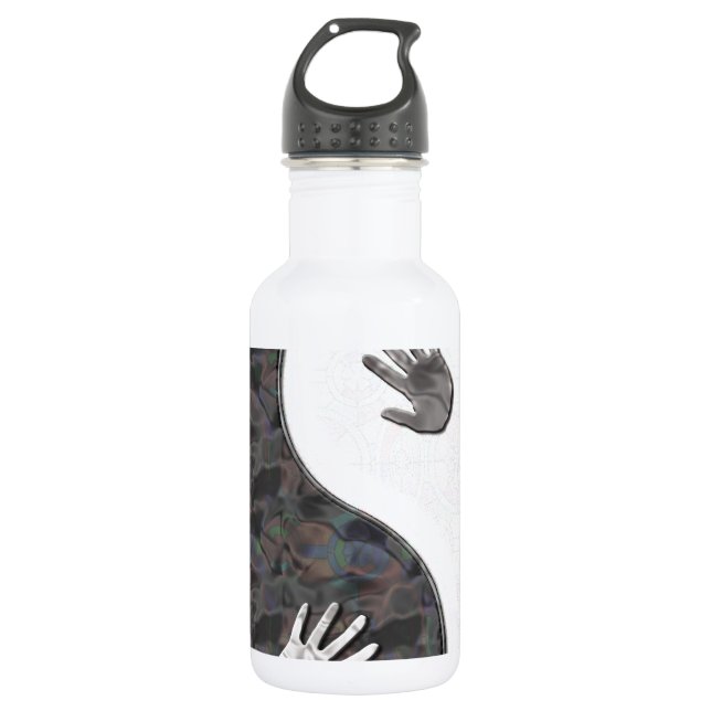 yinyang hands water bottle (Front)