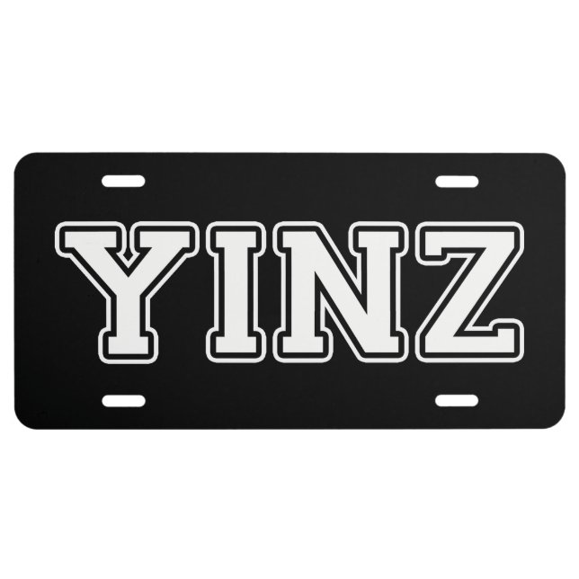 Yinz License Plate (Front)