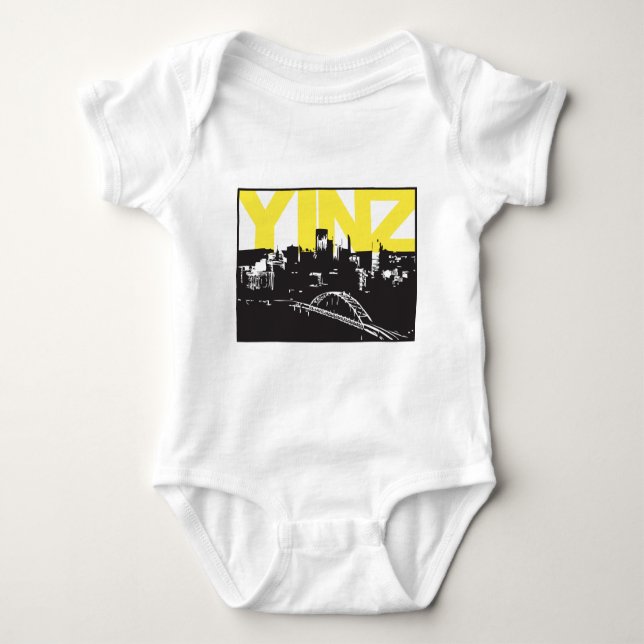 Yinz Pittsburgh Baby Bodysuit (Front)