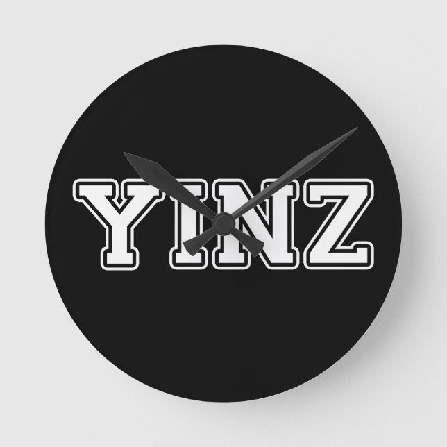 Yinz Round Clock (Front)