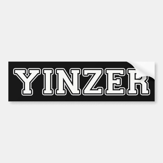 Yinzer Bumper Sticker (Front)