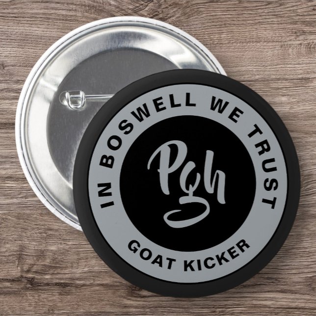 Yinzer Clasp Custom Black Burgh Vintage Pgh Button (Creator Uploaded)