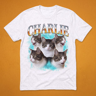 Yipayop Old School Pet Photo Collage Lightning Tri-Blend Shirt