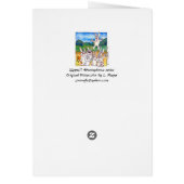 Yippee! Cute Cartoon Rabbits Greeting Note Card (Back)