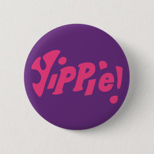 YIPPIE ! Anti-Vietnam War Hippie button