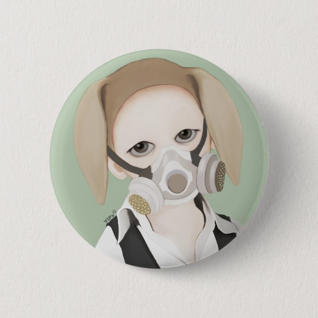 YIP's mask Pinback Button (Front)