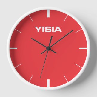 Yisia 벽시계 레드 
Yisia Wall Clock