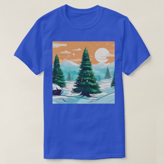 Ykomow Christmas Trees Womens Holiday Pine Tree Xm T-Shirt (Design Front)