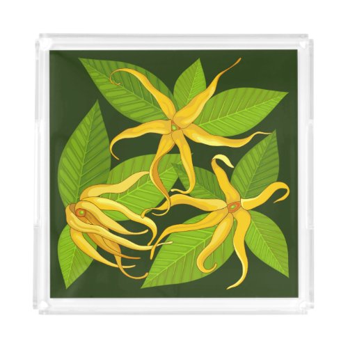 Ylang Ylang Exotic Scented Flowers Acrylic Tray