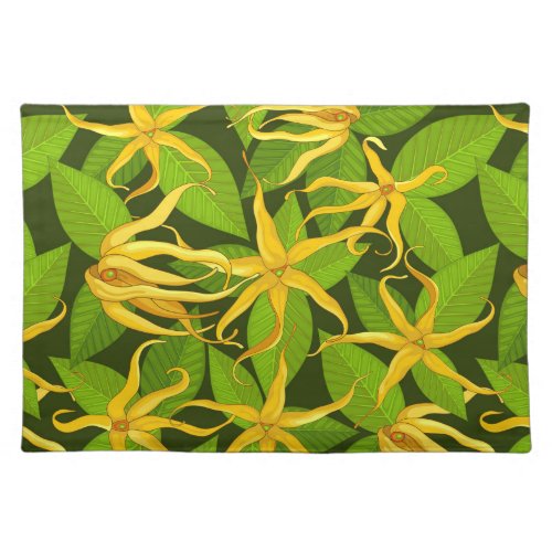Ylang Ylang Exotic Scented Flowers Cloth Placemat