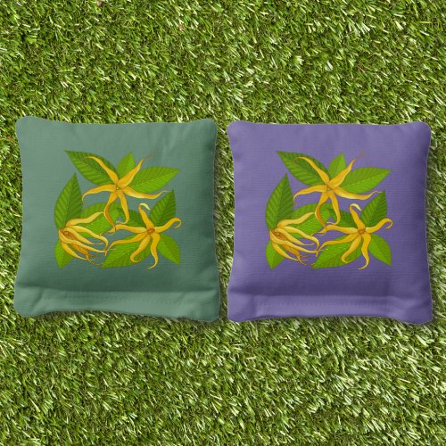 Ylang Ylang Exotic Scented Flowers Cornhole Bags